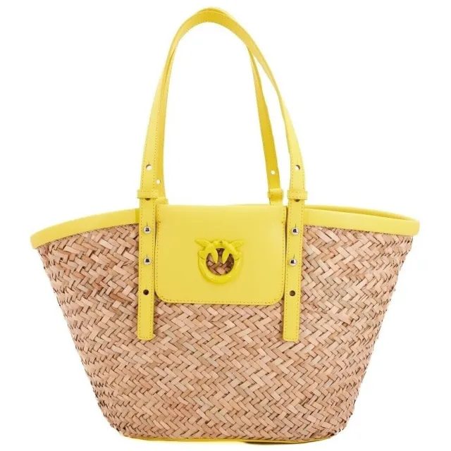 Pinko Tas Pinko Love Summer Basket Geel