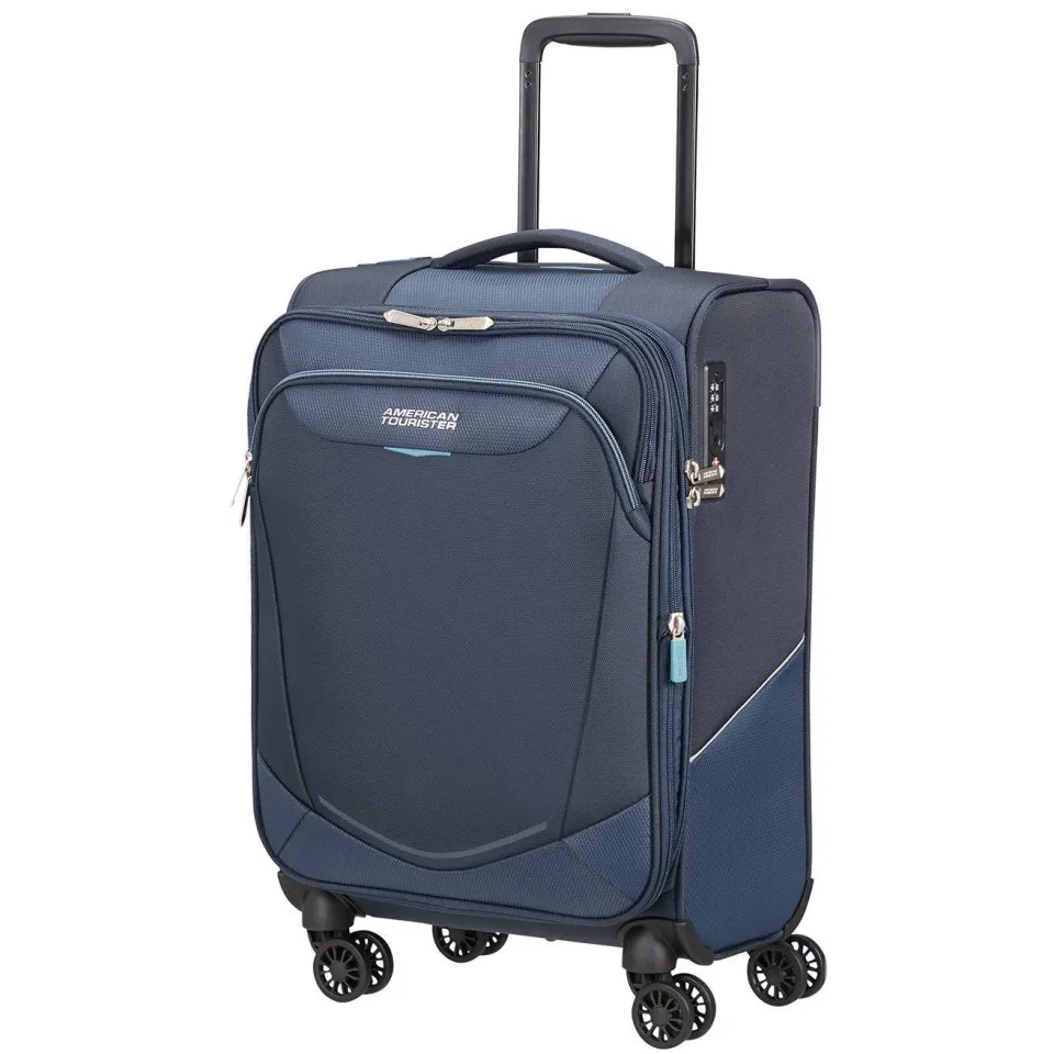 American Tourister Summerride spinner 55 koffer donkerblauw, foto 6