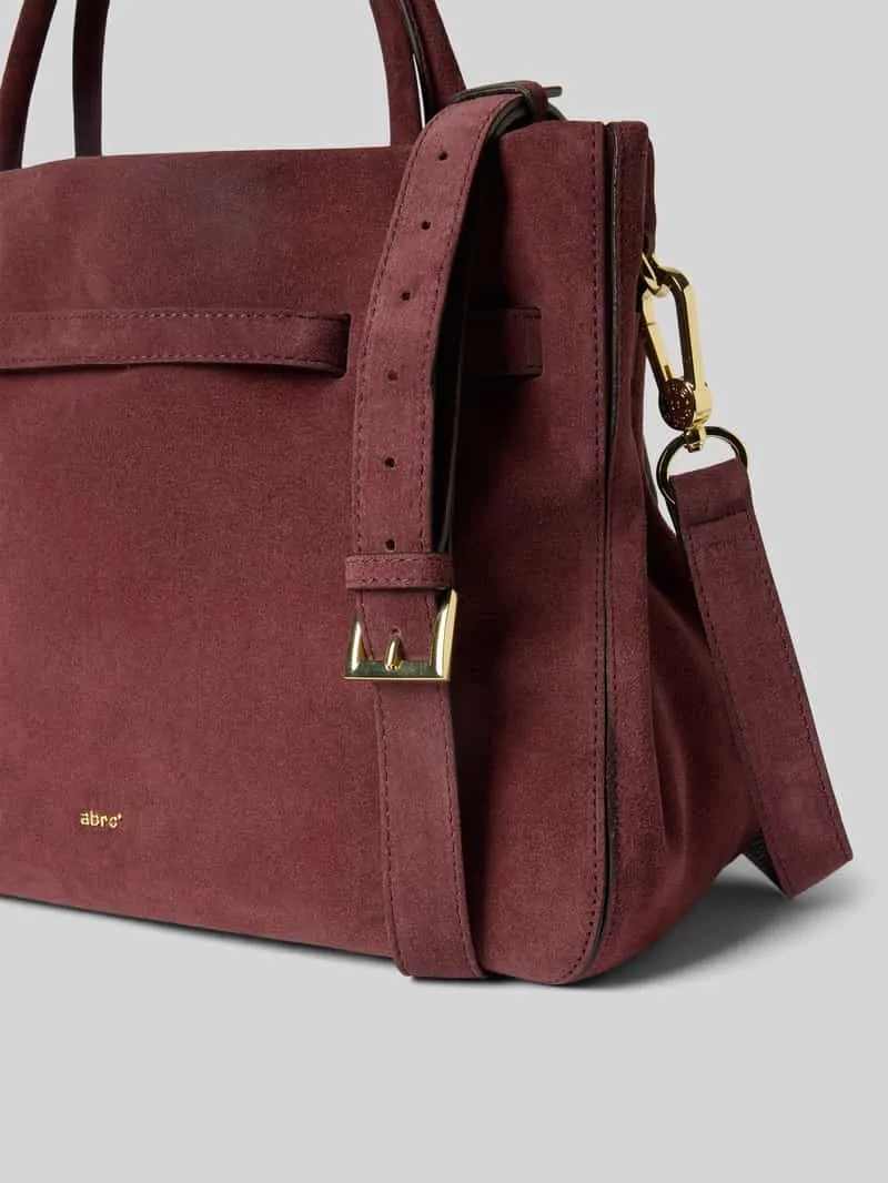 Abro Handtas met labeldetail model 'JILL' bordeaux, foto 5