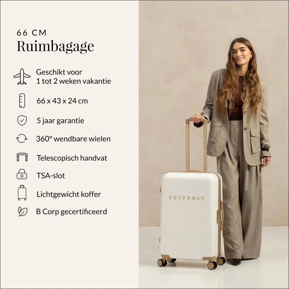SUITSUIT Fusion reiskoffer White Swan, foto 4