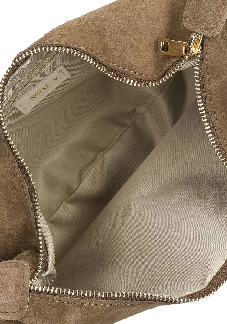 Notre-V Kirby suede schoudertas bruin, foto 4