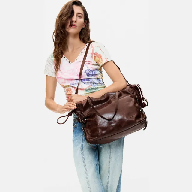 Desigual shopper bruin, foto 2