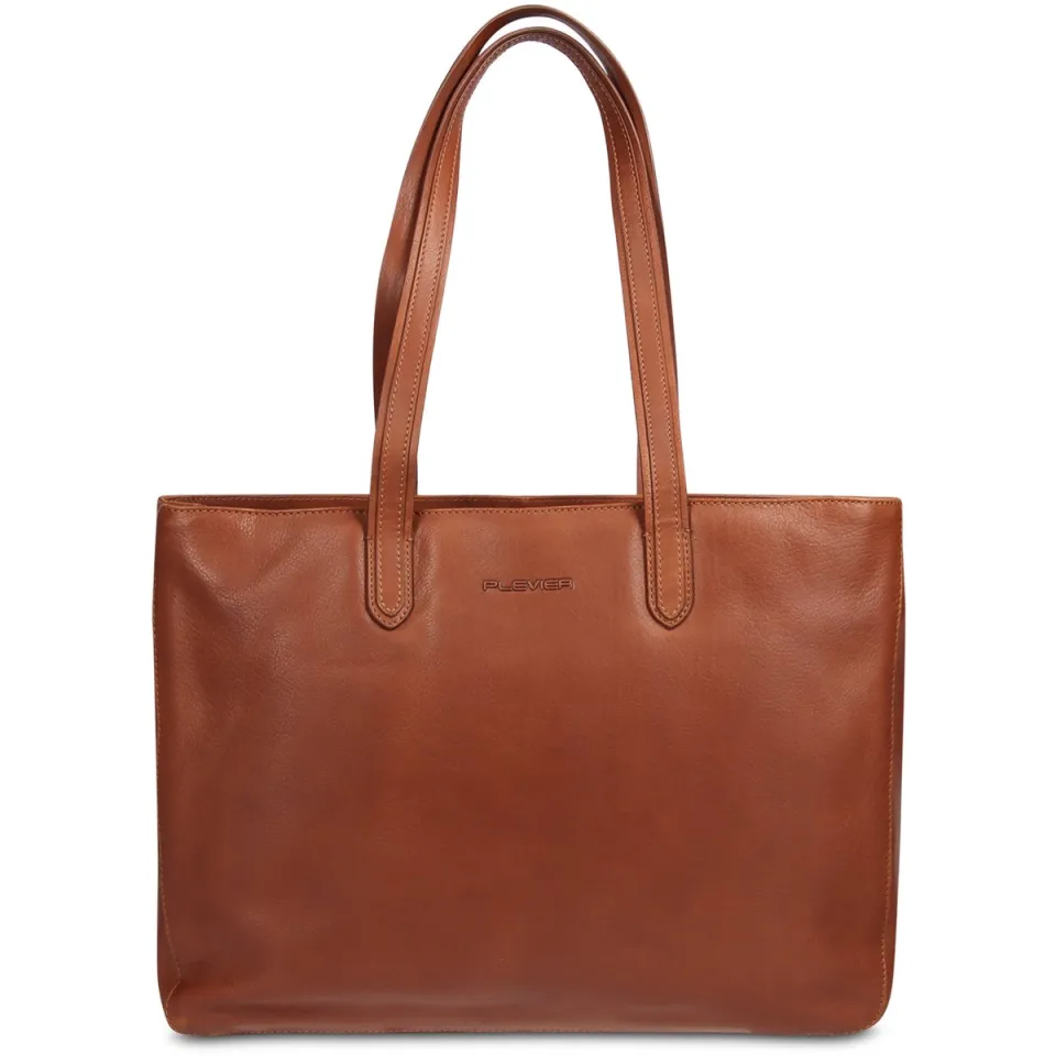 Plevier Burns shopper 16 inch cognac
