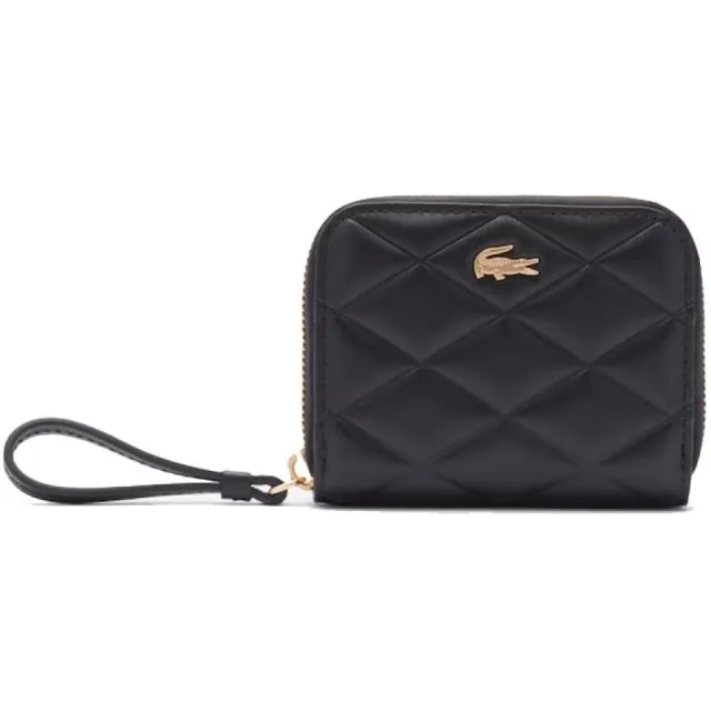 Lacoste Crocodelle Zip Coin Wallet zwart