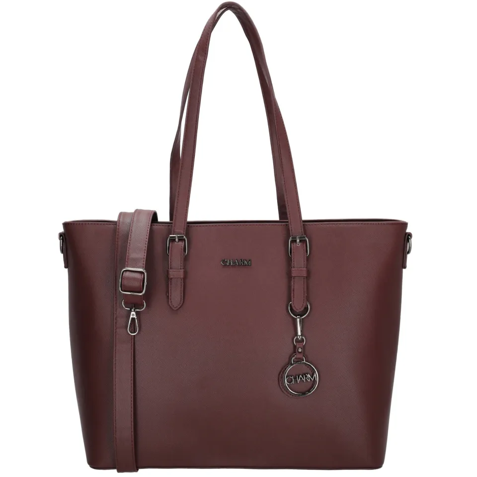 Charm London Birmingham shopper bordeauxrood