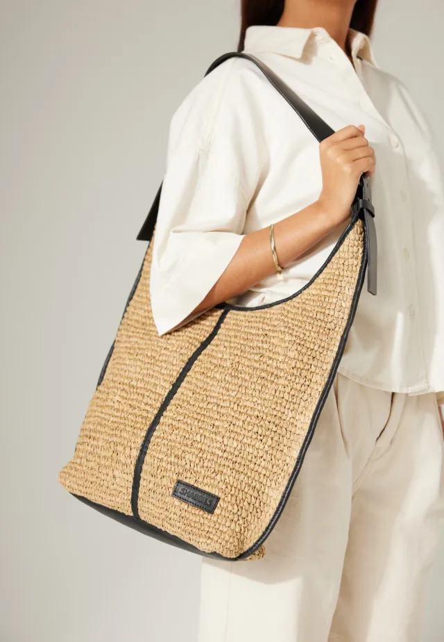 Shabbies Amsterdam Nobu Raffia tas Naturel