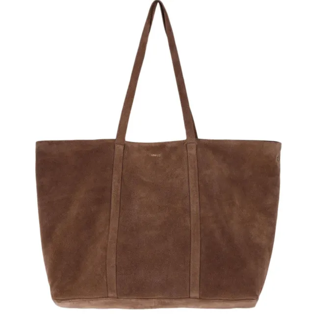 Manfield suede shopper taupe