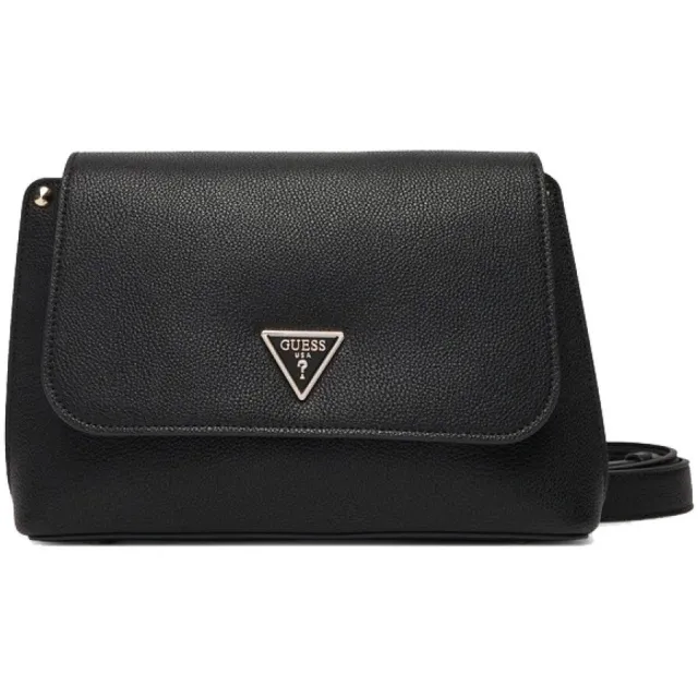 Guess Meridian II flap crossbody tas zwart