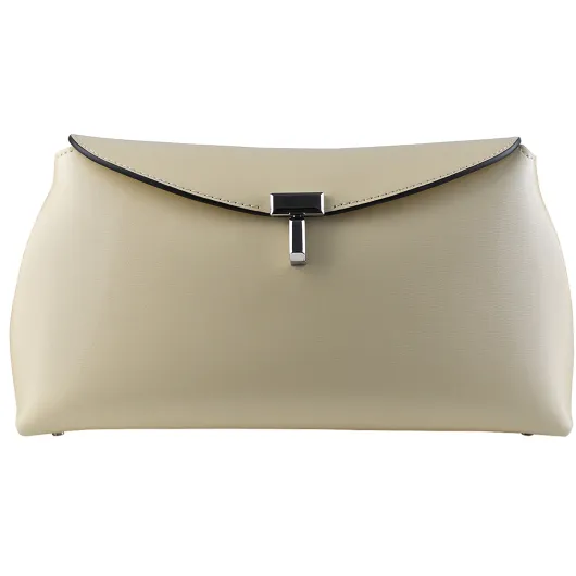 Totême T-Lock clutch beige