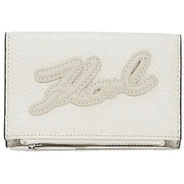 Karl Lagerfeld Portemonnee Karl Lagerfeld K Skuare Sm Bf Wallet Grai Wit