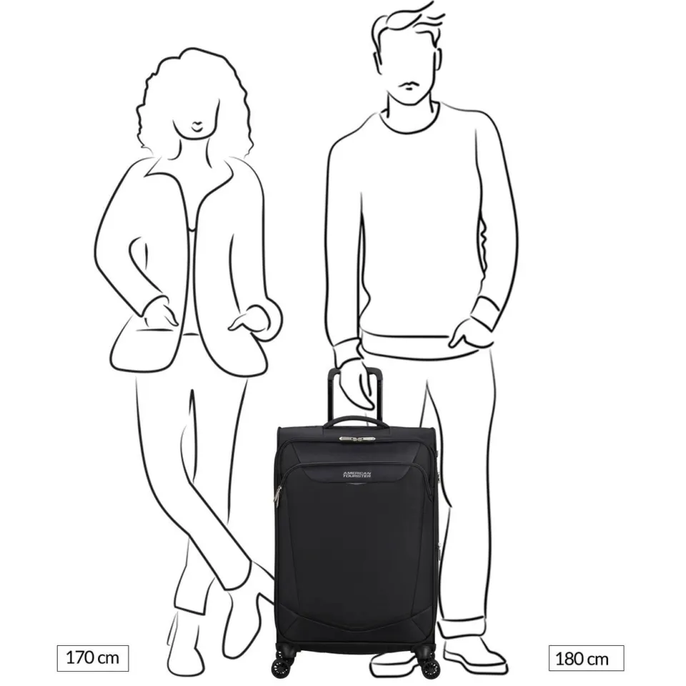 American Tourister Summerride spinner koffer zwart, foto 3