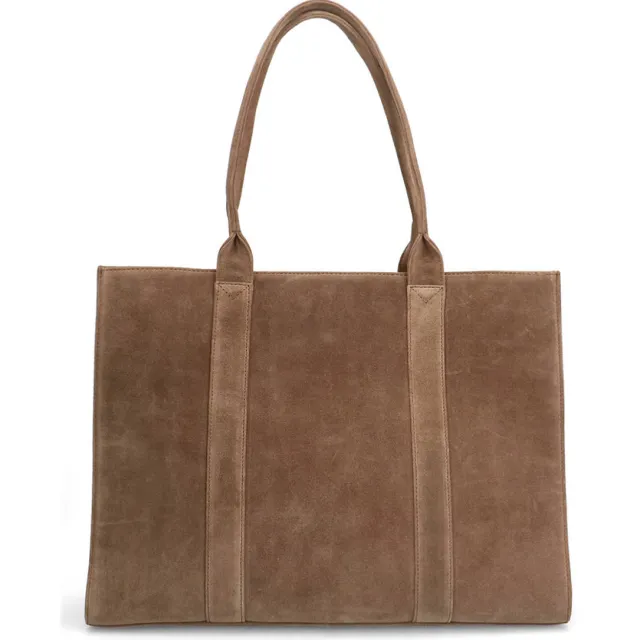Manfield suede shopper taupe 18 inch