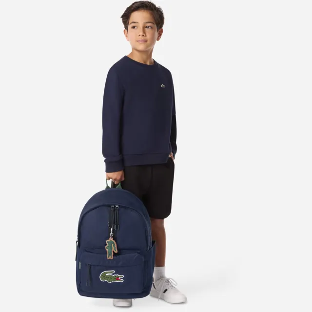 Lacoste katoenen rugzak donkerblauw, foto 2