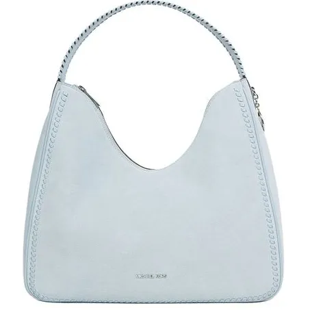 Michael Kors Nayla medium hobo schoudertas lichtblauw pale ocean
