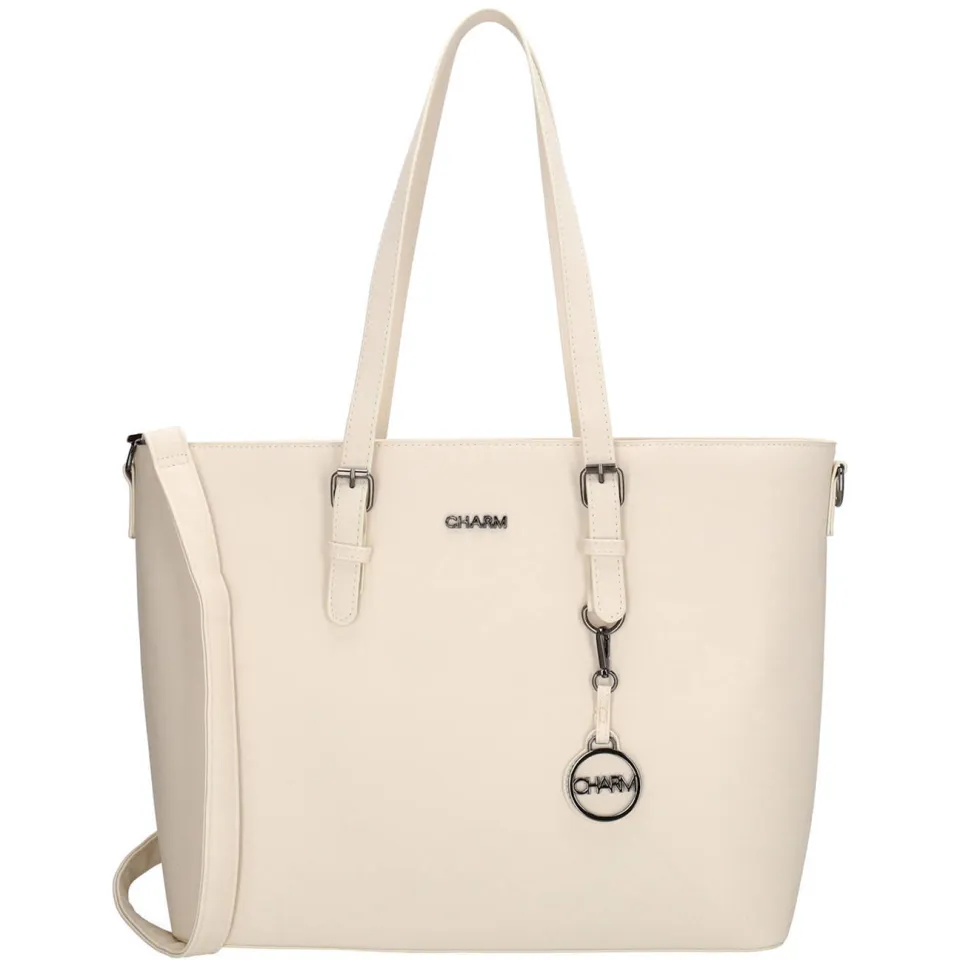 Charm London Birmingham shopper 15,6 inch laptopvak beige