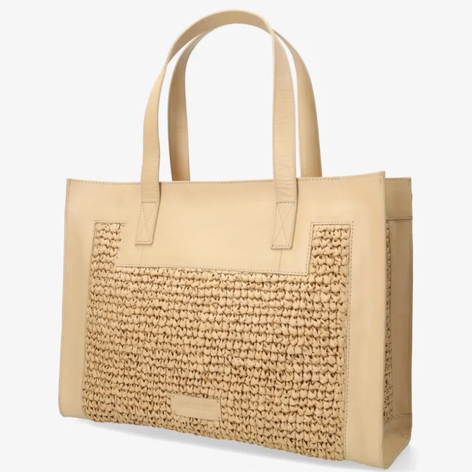 Shabbies Amsterdam Verena schoudertas Raffia Beige, foto 7