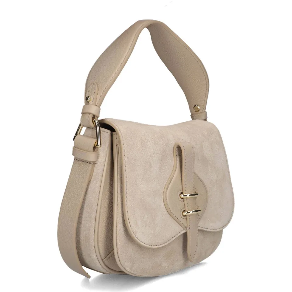 Coccinelle Mavery suède crossbodytas beige, foto 3