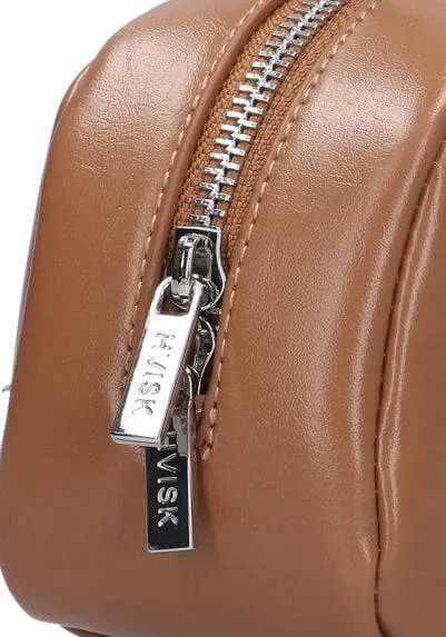 HVISK Juniper Glossy Structure handtas camel, foto 4