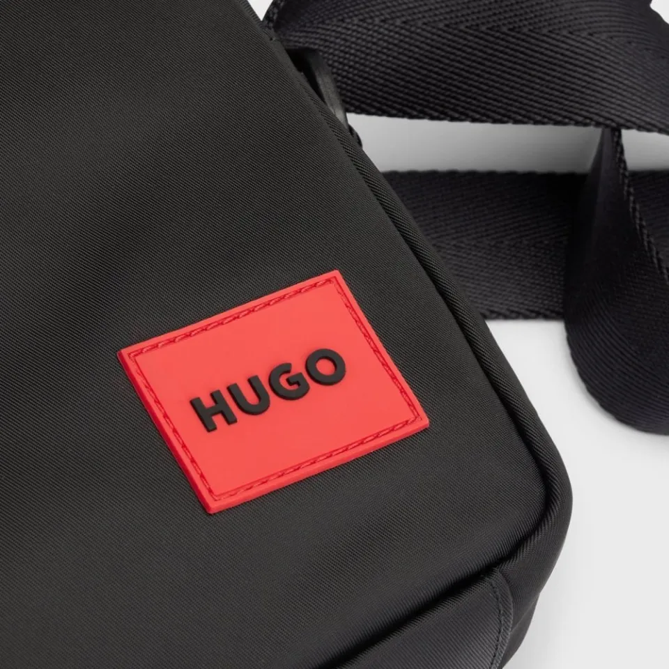 Hugo Ethon 2.0N Heren Reporter Bag met Rode Logo Patch zwart, foto 2