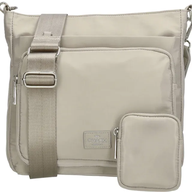 Charm London Odeon crossbody tas lichtgrijs