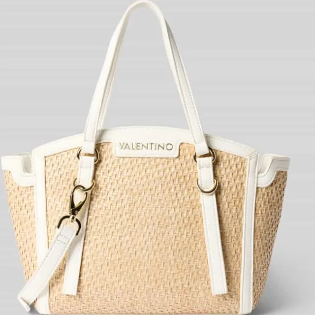 Valentino Handtas in vlechtlook model 'Demetra' natur / bianco, foto 2