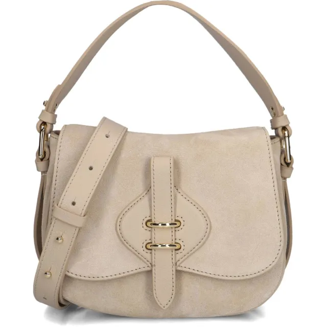 Coccinelle Mavery suède crossbodytas beige