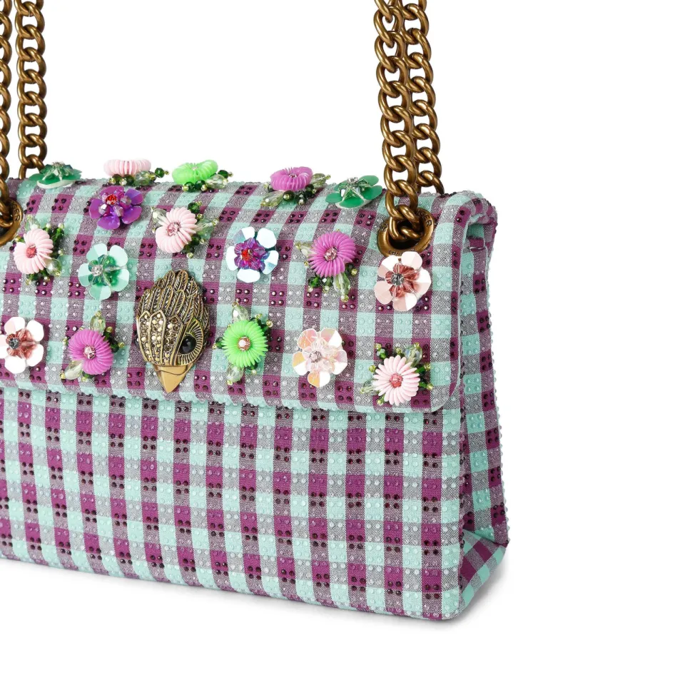 Kurt Geiger Mini Kensington crossbody tas paars, foto 3