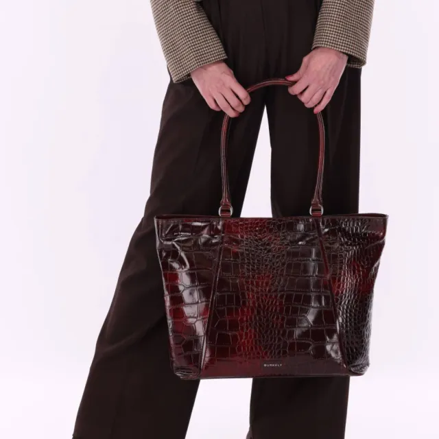 Burkely leren shopper Cool Colbie met laptopvak bordeauxrood, foto 3
