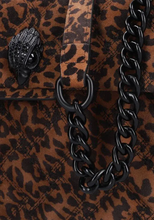 Kurt Geiger Leather Kensington Bag schoudertas luipaardprint zwart, foto 6