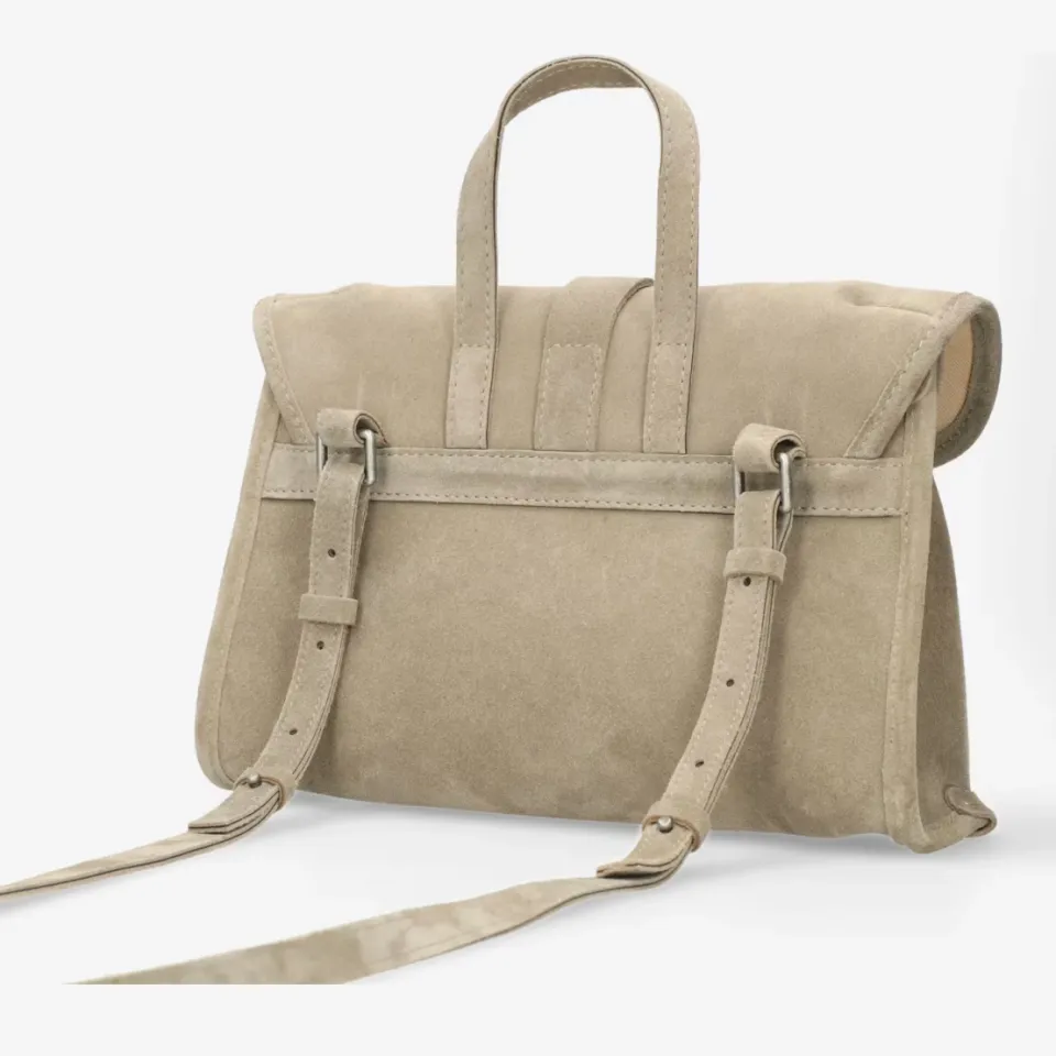 Shabbies Amsterdam PLEUN Crossbody waxed suede Taupe, foto 3