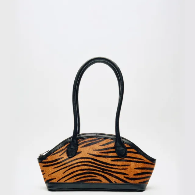 Nunoo Ayo Stripes Deluxe Donkerbruin Tas bruin