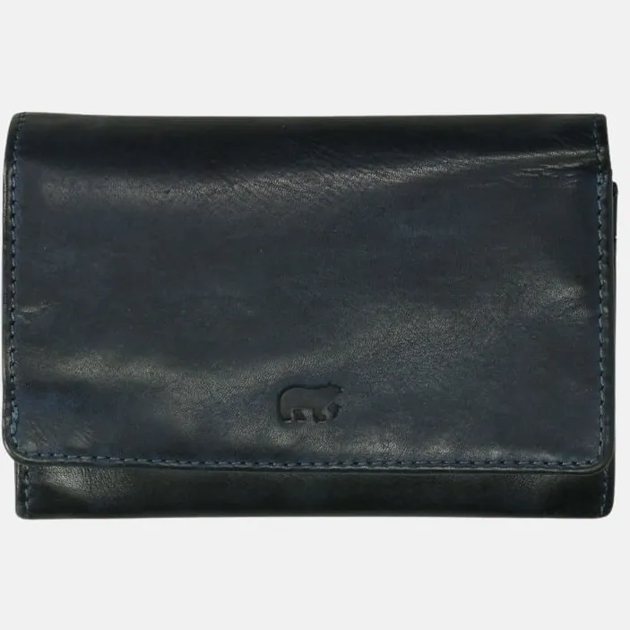 Beardesign Bear Design Diana Leren Overslagportemonnee - Blauw, foto 2