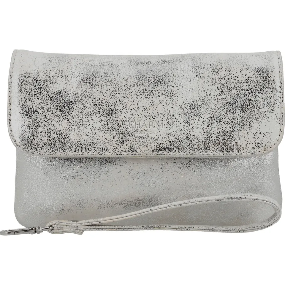 Charm London South Hill crossbody tas zilverkleurig, foto 4