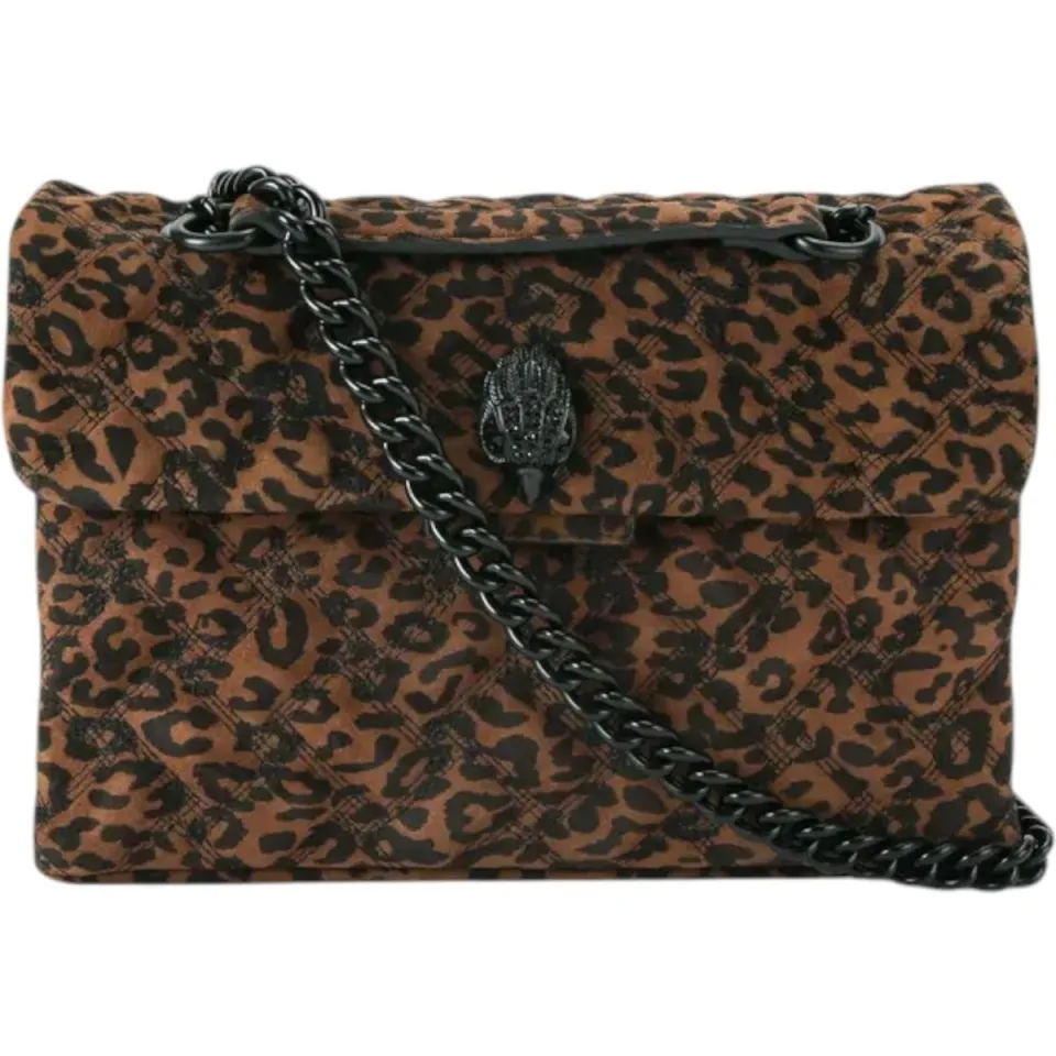 Kurt Geiger Leather Kensington Bag schoudertas luipaardprint zwart, foto 2