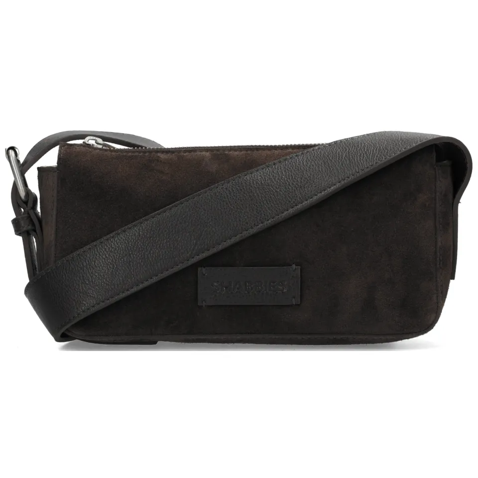 Shabbies Amsterdam VENICE Shoulderbag Pony Leather Dark Brown Donkerbruin