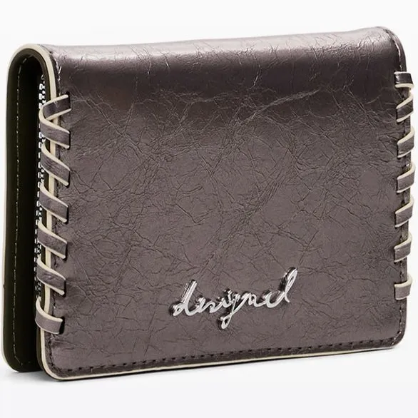 Desigual Tiny Greta portemonnee donkerzilver plata oscura, foto 2