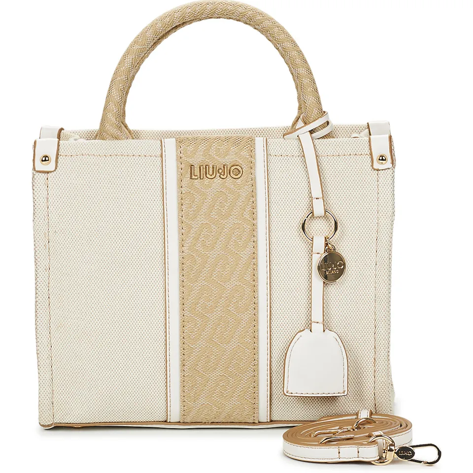 Liu Jo Handtas met labelapplicatie model 'RIDHI' Beige