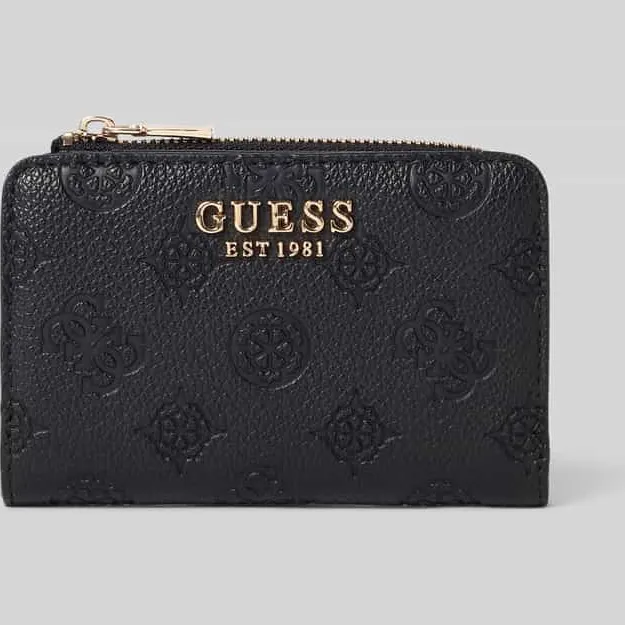 Guess Portemonnee met label-applicatie model 'BLAKE' Black Logo