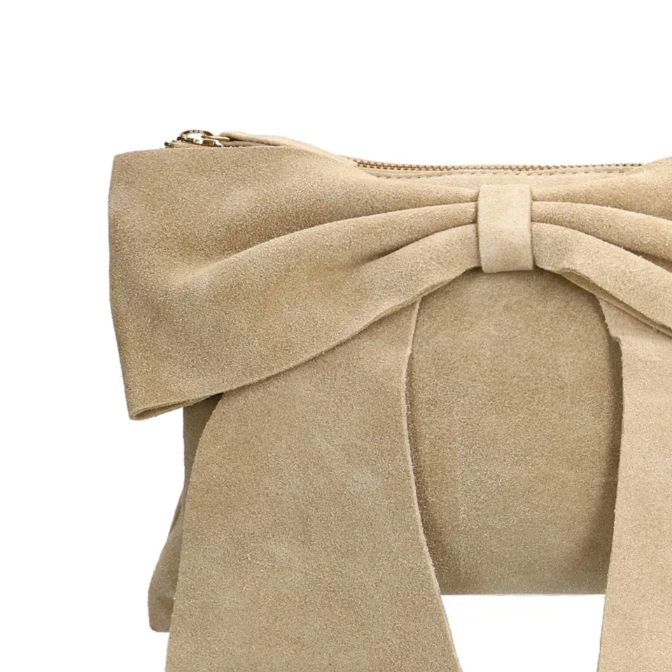 Manfield suede crossbody tas beige, foto 6