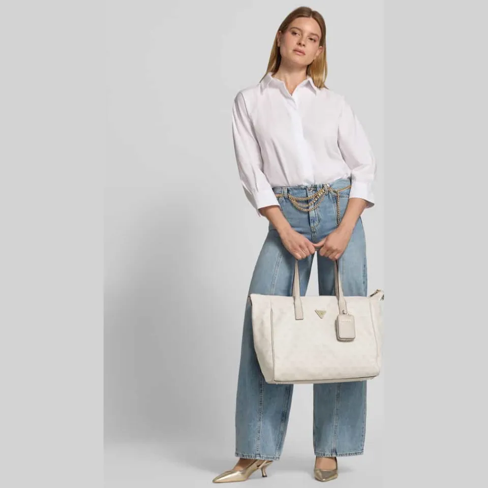 Guess Latona tote tas crème, foto 4