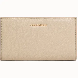 Coccinelle Metallic Soft portemonnee beige