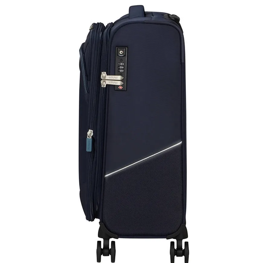 American Tourister Summerride 55 trolley donkerblauw, foto 3