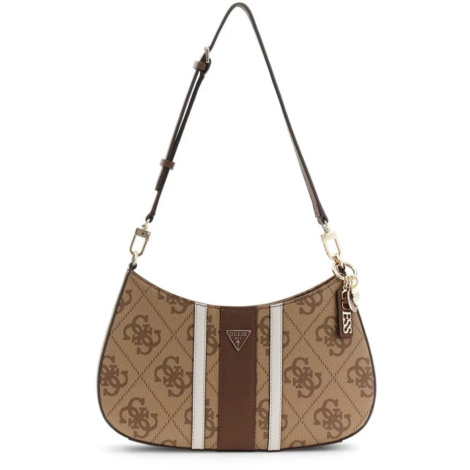 Guess Noelle II schoudertas lichtbruin Latte Logo / Brown