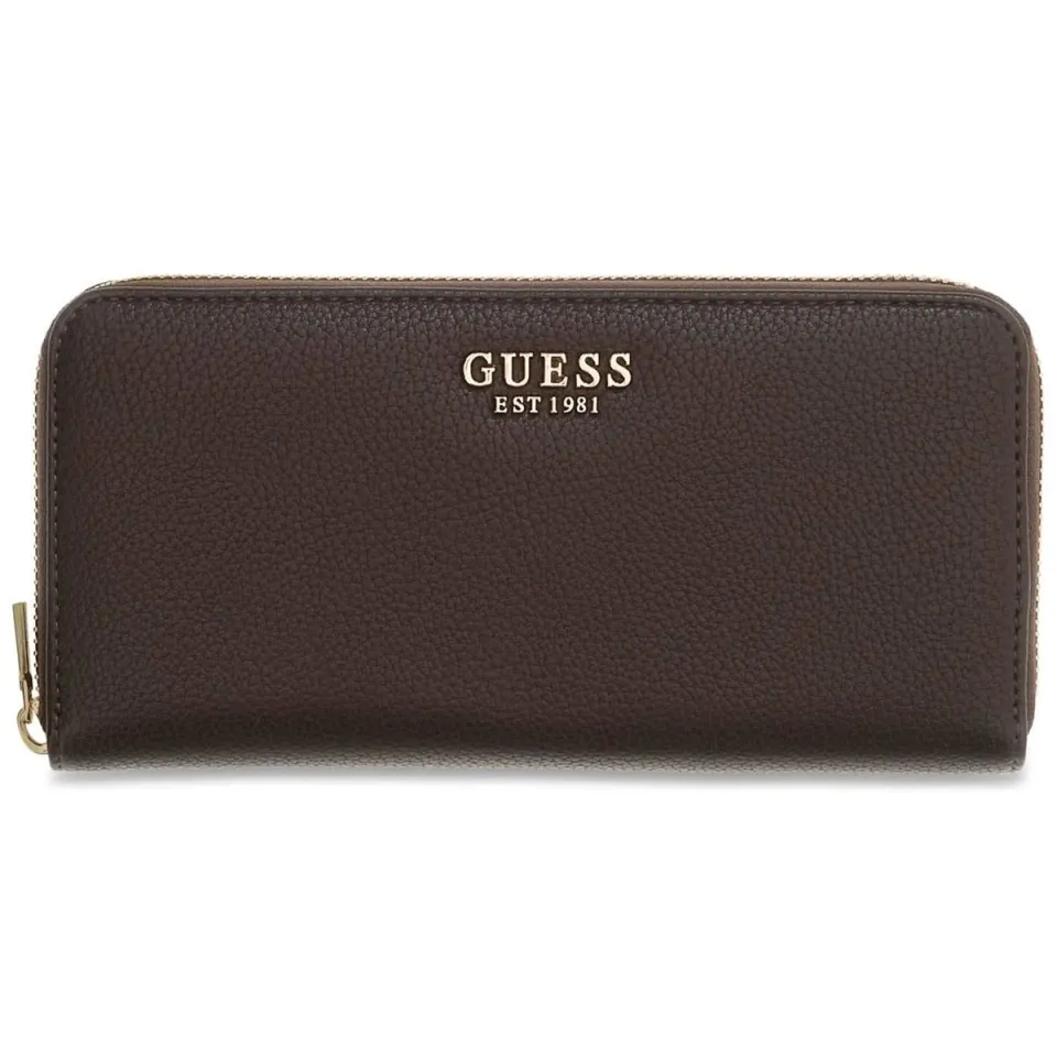Guess Melody SLG zip around portemonnee met polsband donkerbruin bruin, foto 2