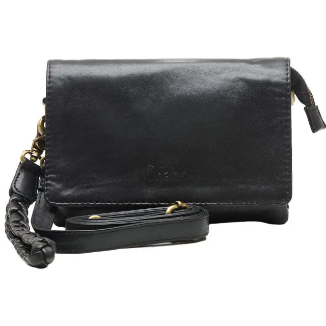 Chabo Bags Borneo Style overslag crossbody tas zwart