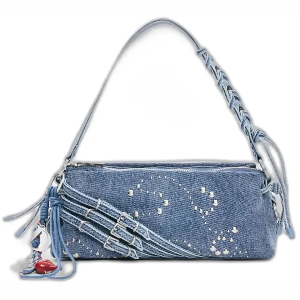 Desigual Break Benin denim schoudertas blauw, foto 2