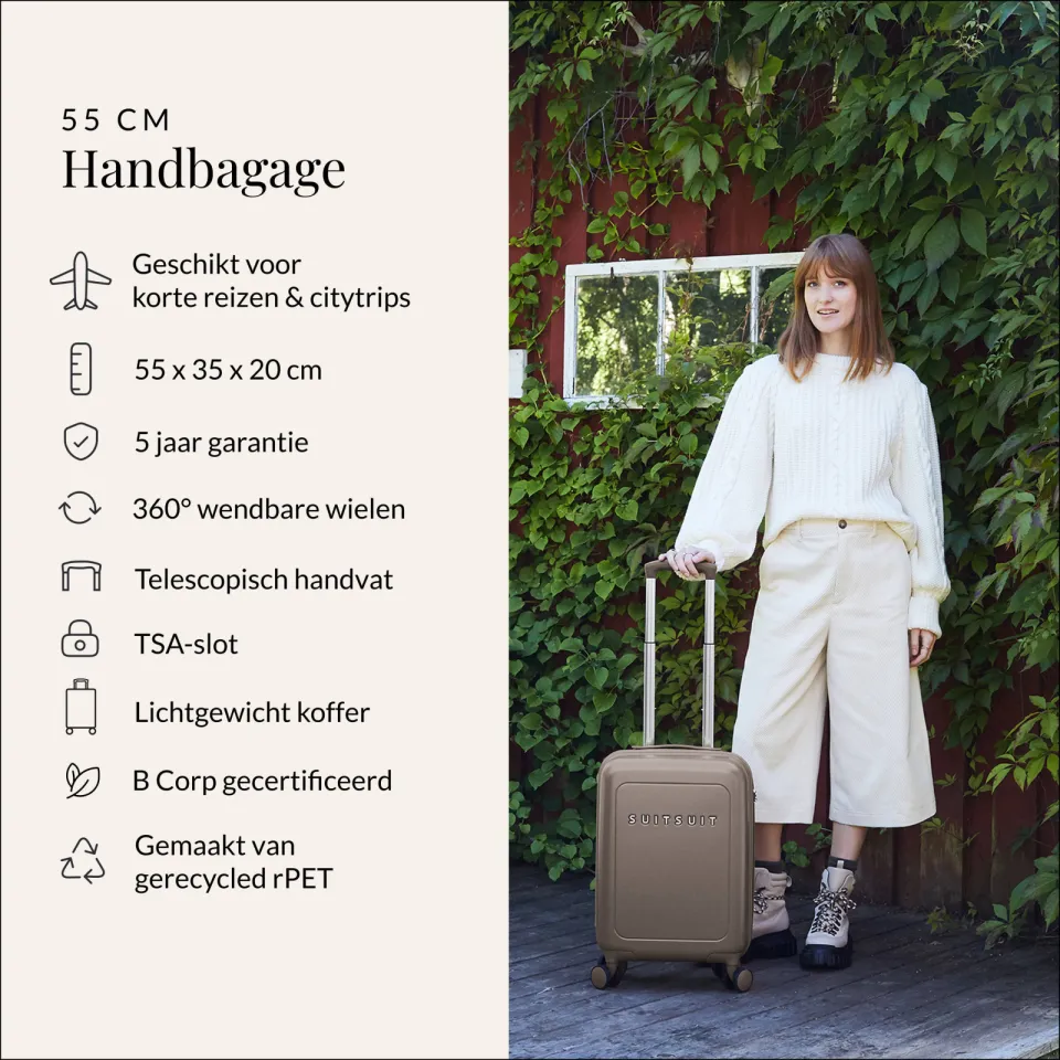 SUITSUIT Natura handbagagekoffer 55 cm plaza taupe, foto 4
