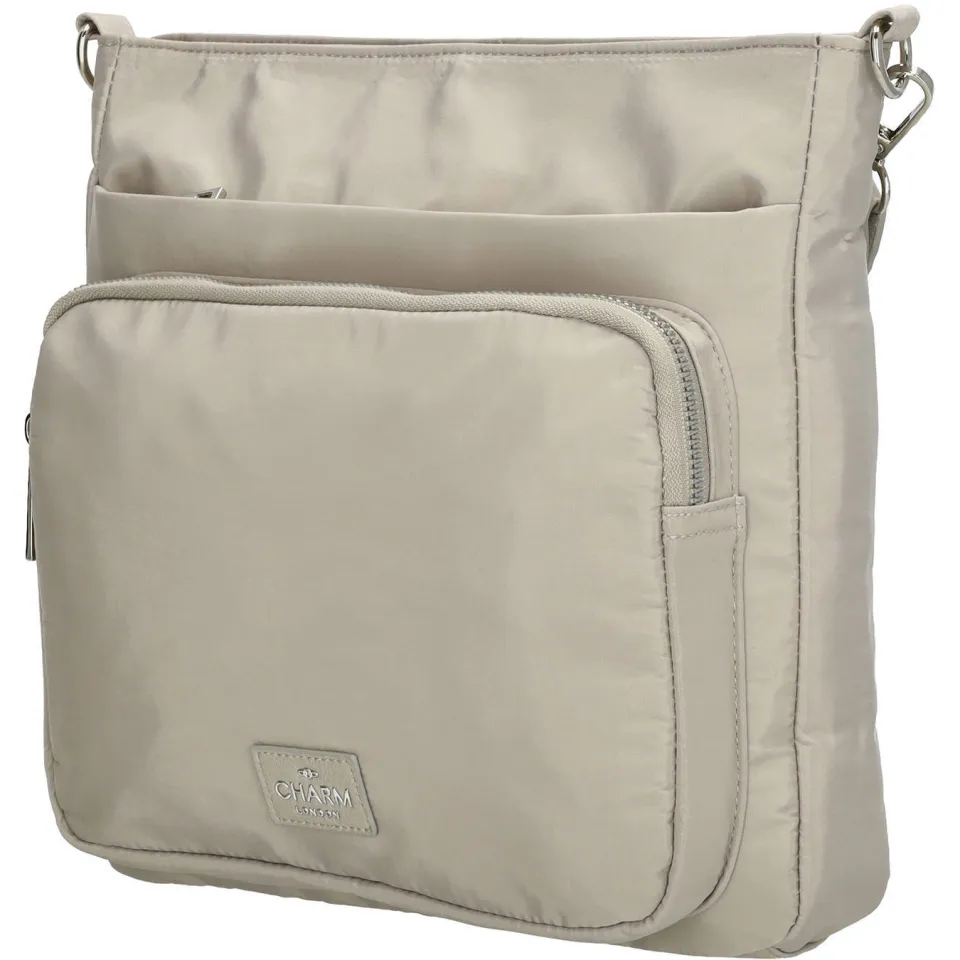 Charm London Odeon crossbody tas lichtgrijs, foto 4