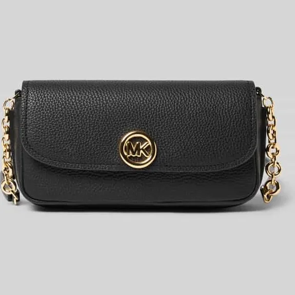 Michael Kors Schoudertas van echt leer model 'Nolita' Zwart
