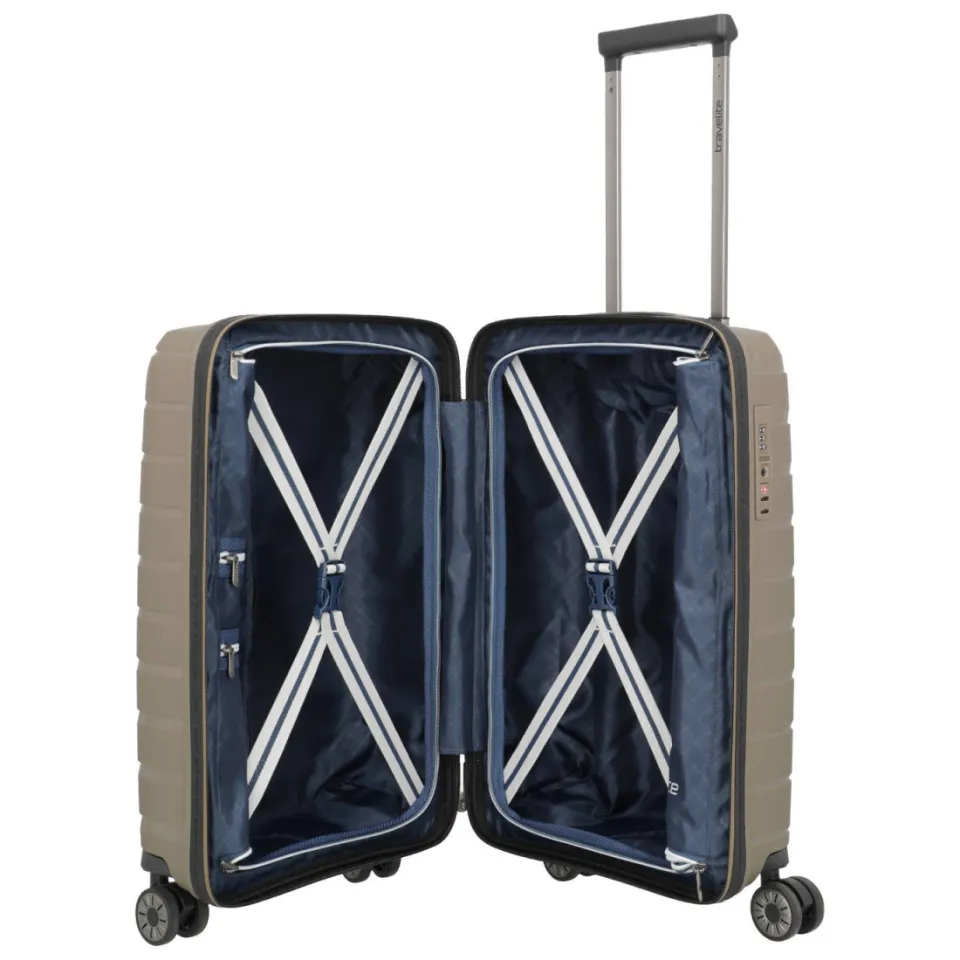 Travelite Air Base slim trolley 55 cm champagne, foto 5
